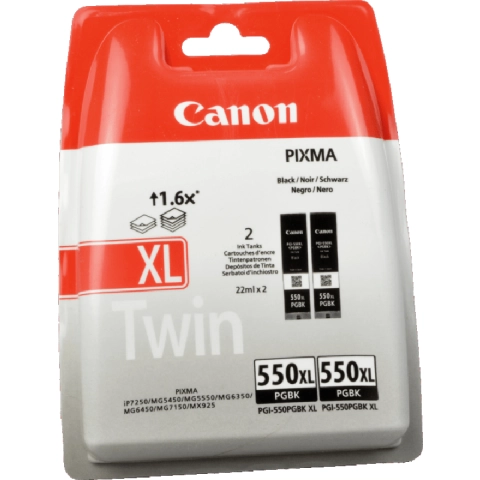 Tusz Canon PGI-550PGBK XL iP8750/iX6850 | 2x22ml | bk | blistr z ochroną